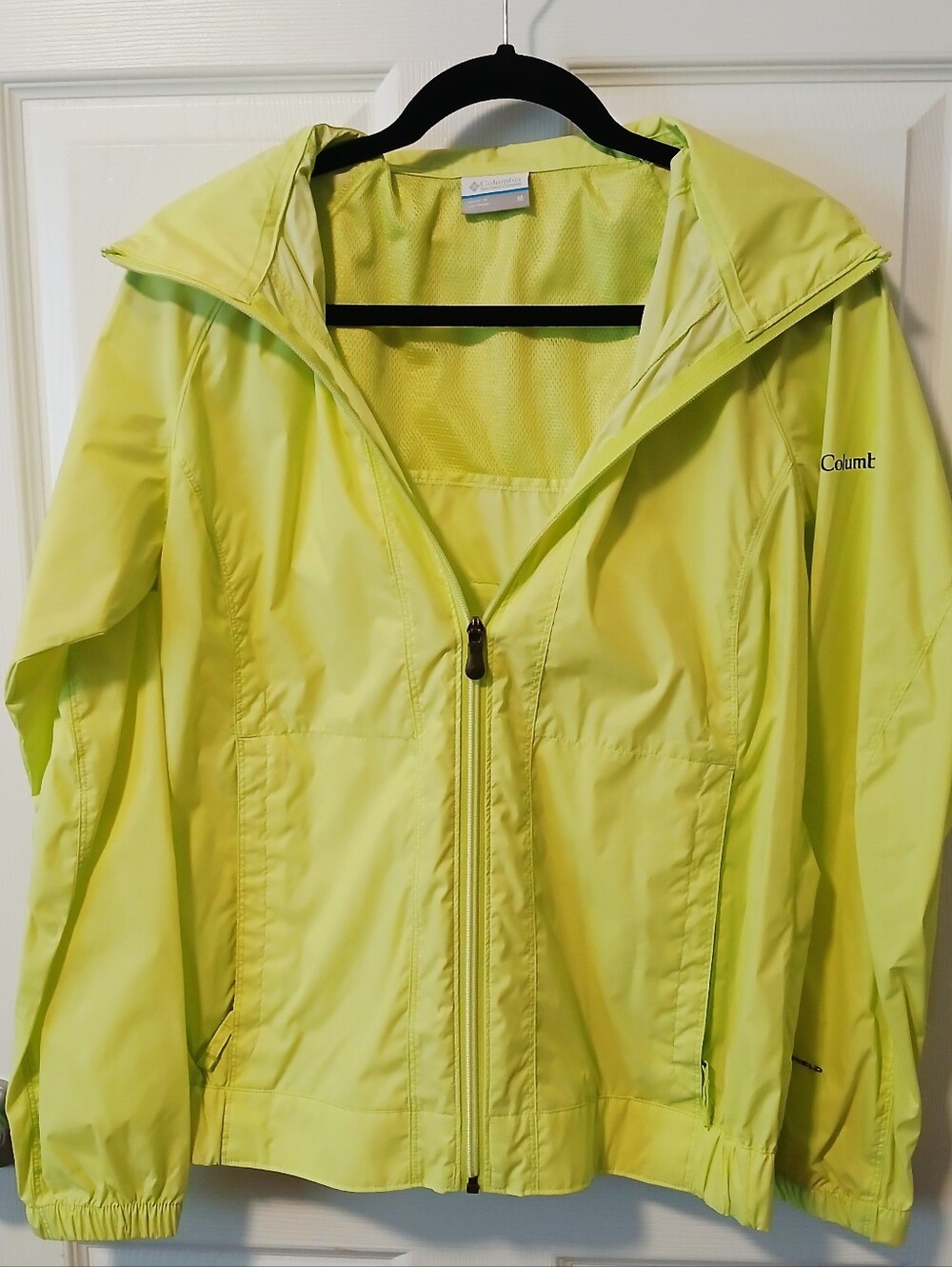 Columbia Lime Green Lightweight Hooded Utility Jacket